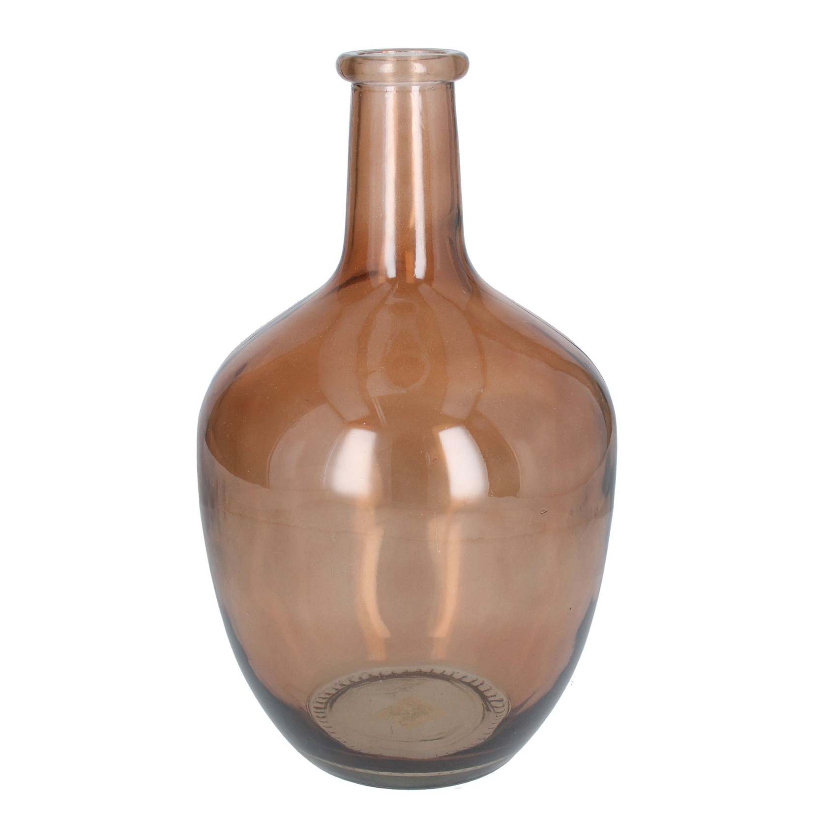 A large dark amber coloured rum glass bottle shaped vase. The perfect addition to your home or the perfect gift for yourself or a loved one. By London designer Gisela Graham.